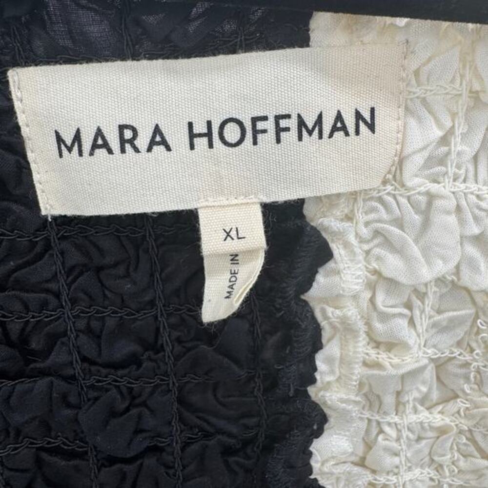 Mara Hoffman The Amy Popcorn Bodycon Midi Dress Black and White Size XL‎ - Picture 9 of 15